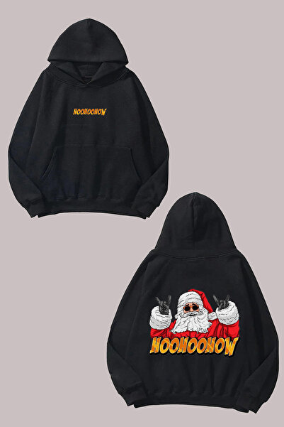 Anetos Hoo hoo cum ar fi Moș Crăciun Design Rucsac cu imprimeu Black Swea tricou