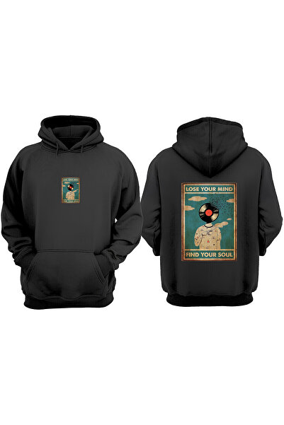 Anetos Fınd Your Soul Design Rucsac cu imprimeu Negru Swea tricou