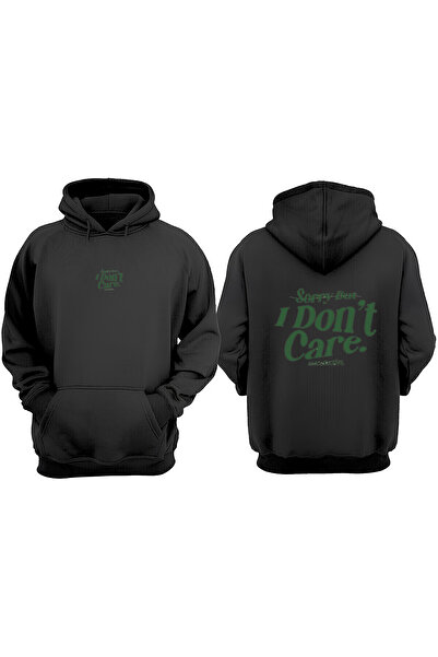 Anetos I Don't Care Design Spate cu imprimeu Negru Swea tricou