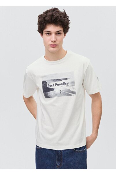 Mango Teen Tricou din bumbac cu model barca