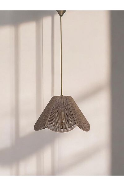 KorFam Bohemian Floral Pattern Rustic Chandelier - Wicker Handmade, Living Room, Baby and Children's Room Bed