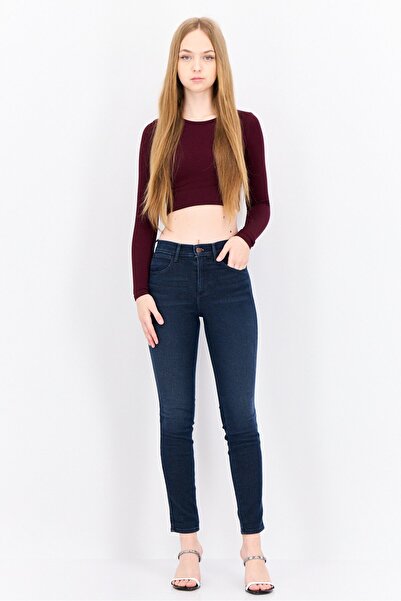 WRANGLER Women Skinny Fit Washed Stretchable Denim, Navy