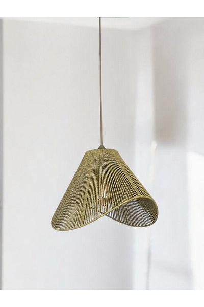KorFam Wicker Handmade Bohemian Asymmetrical Shaped Rustic Chandelier