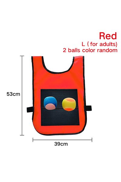 Choice L Red New Outdoor Sports Game Props Sticky Ball Vest Throwing Toy Throwing Target Game With Ball Wai