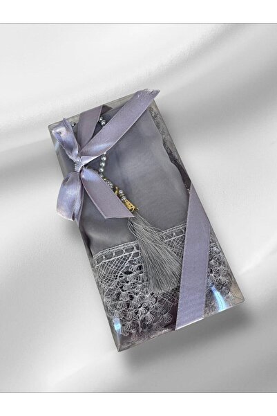 TUTUYA TEXTIL Розкішний шаль з мереживом - Перлинні чотки та весільний набір для дому