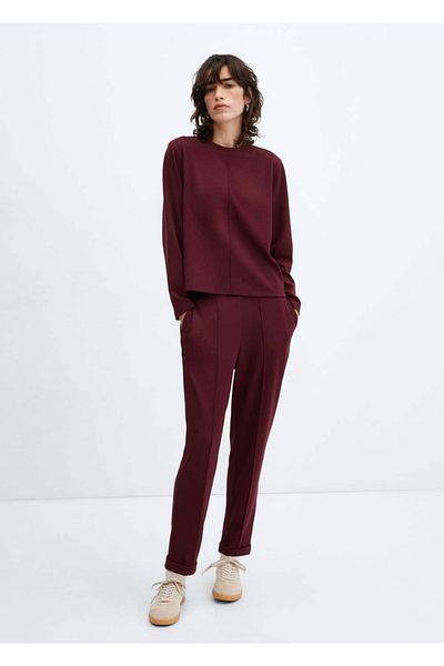 MANGO Woman Stitched jogger pants