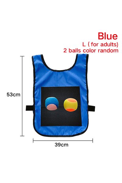Choice L Blue New Outdoor Sports Game Props Sticky Ball Vest Throwing Toy Throwing Target Game With Ball Wa