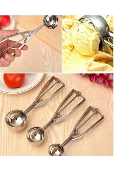 LİZYA BABY Stainless Steel Cookie Halva Ice Cream Serving Spoon