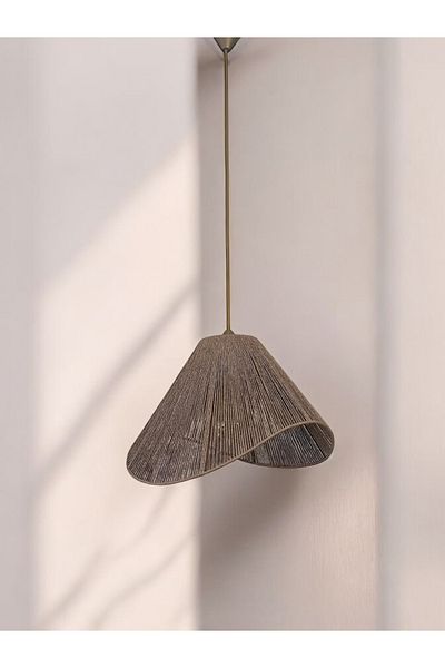 KorFam Wicker Handmade Bohemian Asymmetrical Shaped Rustic Chandelier