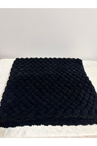 MERUT STYLE HAYATINI RENKLENDİR El örgüsü alize puffy siyah hasır desen tv battaniyesi