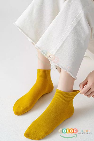 Color Socks Комплект от 8 чифта дамски екстра меки цветни колежански чорапи с половин крак (не изпотяват се)