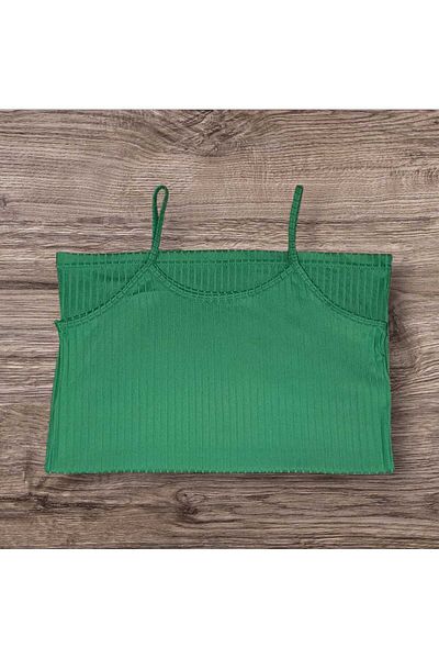 ESTA STORE Rib Viscose Combed Cotton Rope Suspender Tank