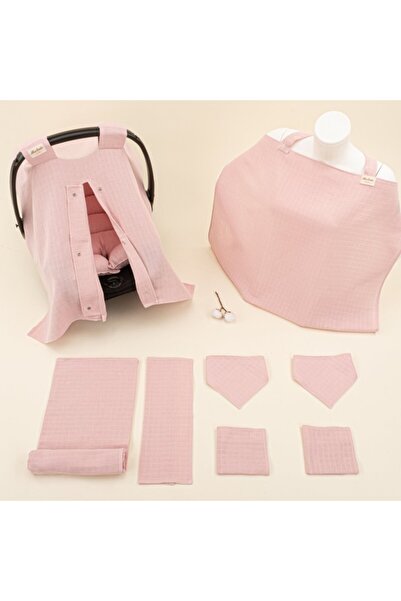 Yunikobaby طقم مسحوق موسلين من جانب واحد مكون من 9 قطع