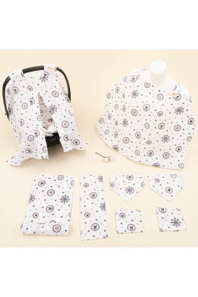 Yunikobaby سفينة زرقاء من جانب واحد - مجموعة مميزة مكونة من 9 قطع