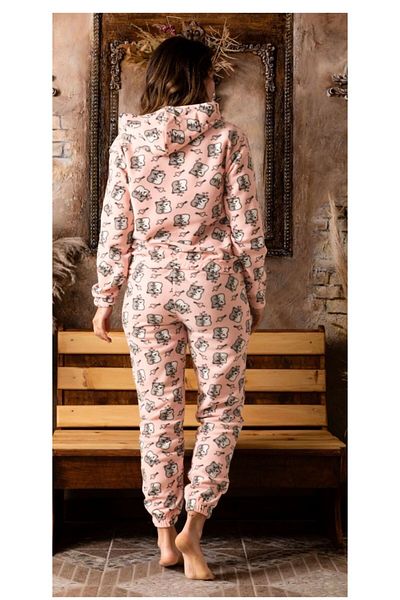 Sude HOMEWEAR Sude Heart Patterned Winter Hooded Fleece