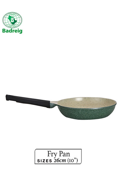badreig LAHOYA CERAMIC COATED FRY PAN 26CM 2.3L Green Aluminum  Marble Nonsti...