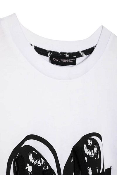 Quzu White Women's T-Shirt Tsh00001