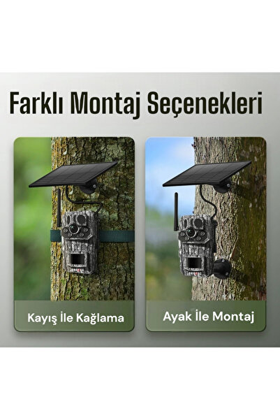 WİFİCAM 3 Sensörlü GPS Destekli 4G Sim Kartlı Solar Foto Kapan Kamera