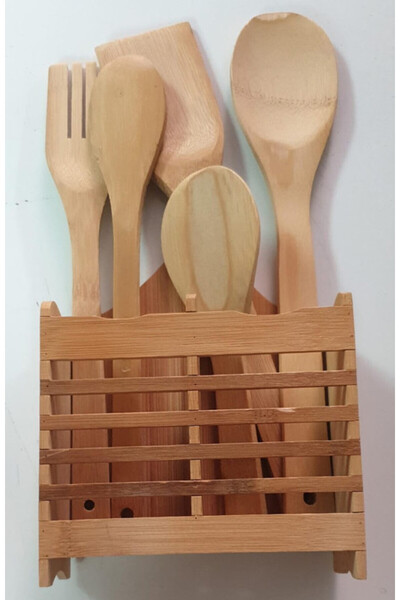 Generic Buy Bamboo Cookware Set with Stand Online