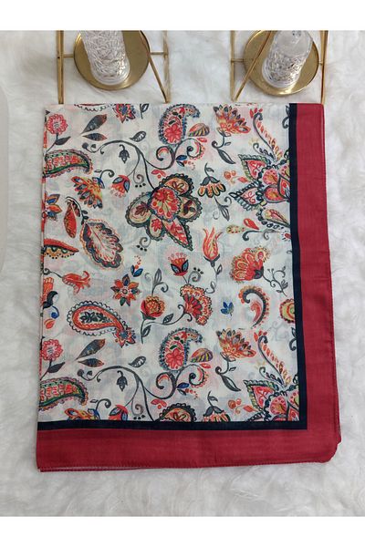 REMOMODA Patterned Soft Cotton Shawl