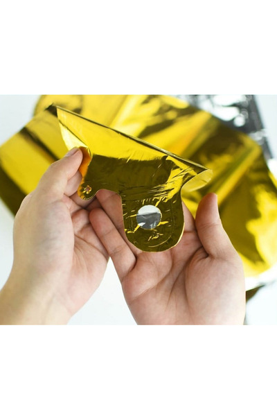 ikm balon Folyo Balon Özel İsim Yazılı Helyum Balon 40 cm Gold Renk