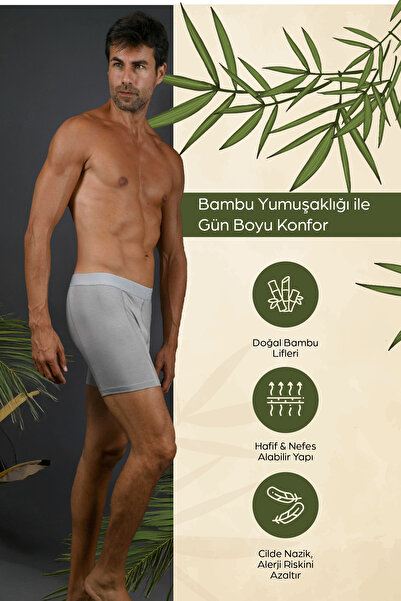 TULGAR Bambu Boxer Erkek Gri