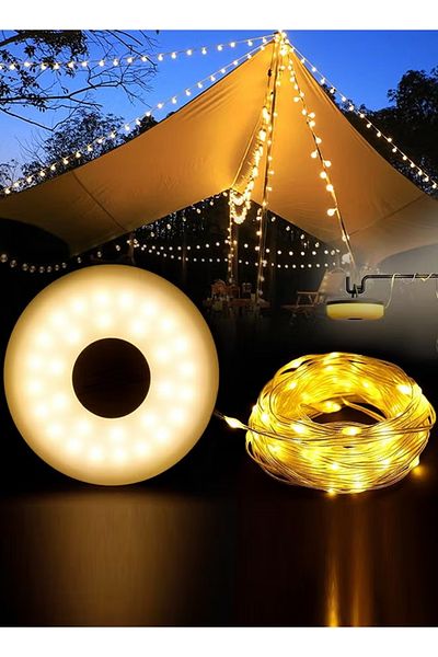 Primo Plus Camping Fairy Lights, Rollable, Waterproof Portable , 8 m, USB Rechargeable Camping Lamp Fairy Light