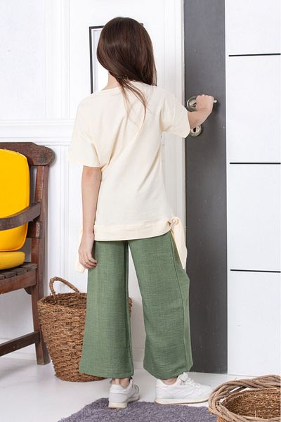tunays shopping Linen Spanish Leg Loose Girl's Suit