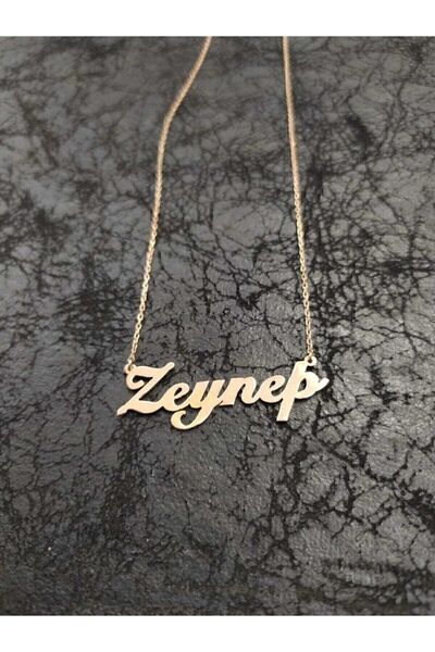Genel Markalar Tek Isimli Kolye 925 Ayar Gümüş Kaplama veya 18 Ayar altın kap...