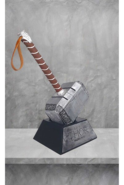 etmo 3d dizayn Thor'un Çekici & Thor Hammer & Mjollnir-30 Cm-(Standlı)