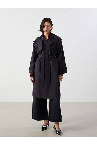 LC Waikiki Jacket Collar Women's Trench Coat