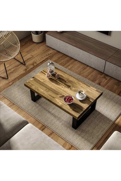 shardywood Ahşap Ceviz Orta Sehpa Kahve Sehpası Çay Sehpası