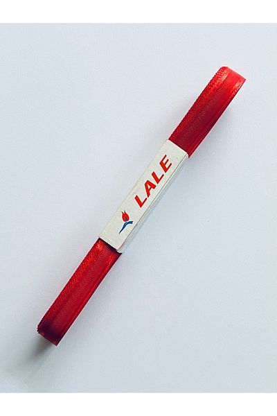 LALE Satin Water Ribbon on Two Sides. 1cm X 10 Meters. Color: Red.