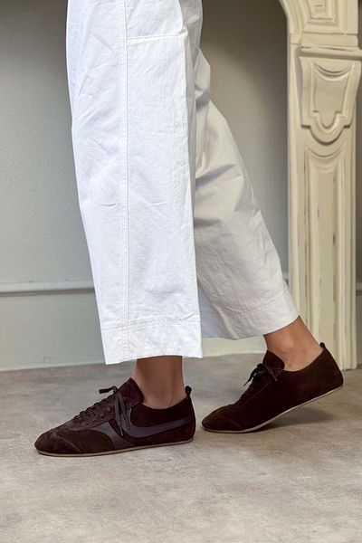 NİŞANTAŞI SHOES Saint Brown естествени велурени дамски кецове с връзки