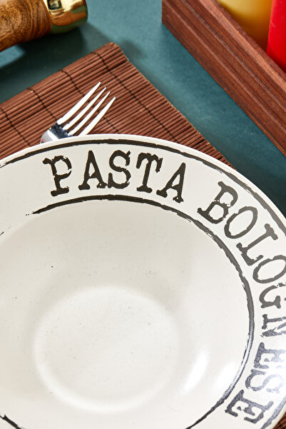 EMBazaar Pasta, Salad Plate 26 Cm, Pit Plate, Pasta Presentation Plate