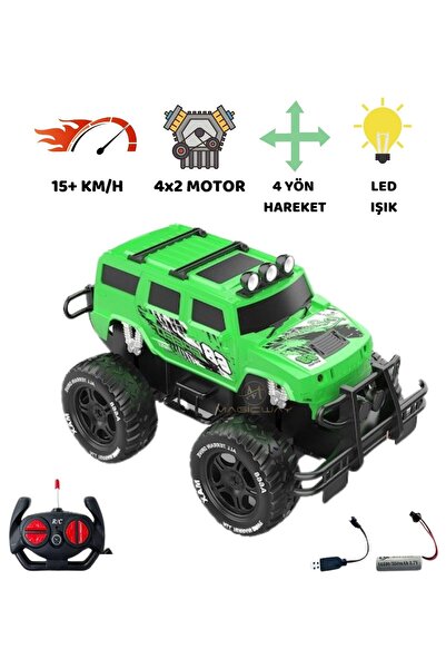 Magicway Uzaktan Kumandalı Şarjlı Offroad Rock Crawler Işıklı Araba 15 Km/H H...