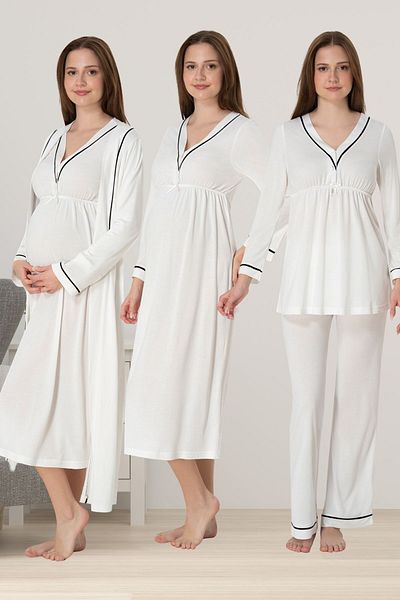 ByLohusa Effortt Ecru Maternity Maternity Set