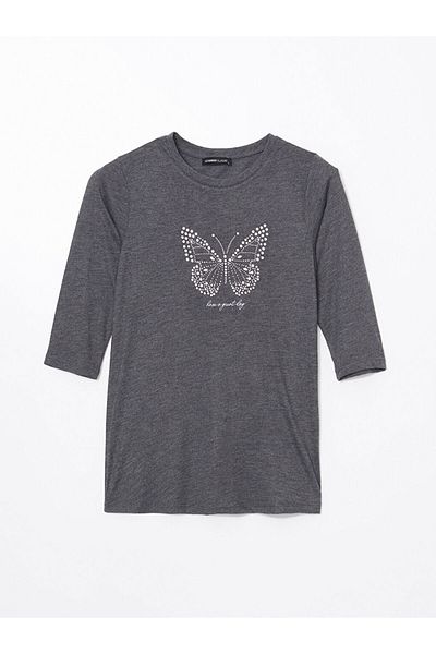 LC Waikiki Crew Neck Printed Women's T-Shirt - S5Ah89Z8