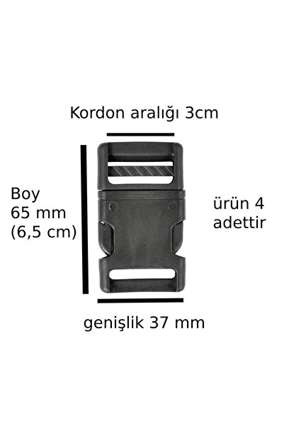 X-Perk Kilitli Toka Sırt Çanta Toka Aparatı  Plastik Çanta Tokası Klipsli Aya...