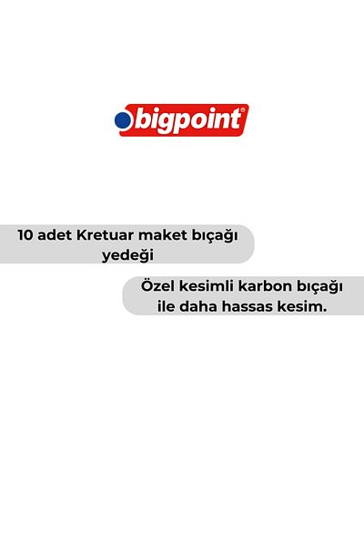 Bigpoint Pack of 10 Cretuar Blade Replacement - Special Cut Carbon Blade