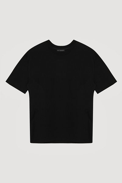 Quzu Tricou de bază oversize negru