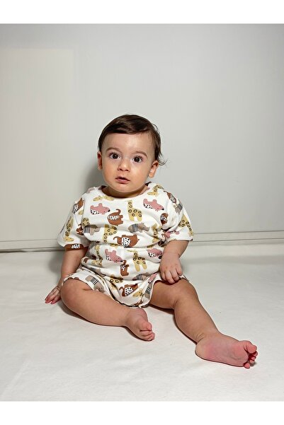 Drop Kids Mother Child Combination Pajama Set Elephant Pattern Short Shorts (Sold Individually)