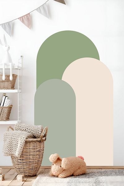 Grafikup Αυτοκόλλητο τοίχου Bohemian Oval - Αυτοκόλλητο τοίχου Boho 3 τεμαχίων