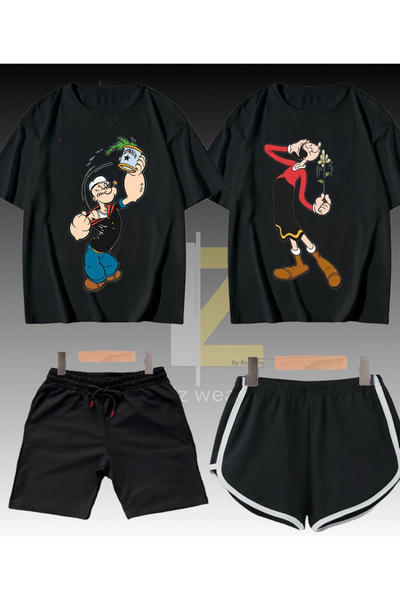 GBRO Unisex Oversize-T-Shirt & Shorts Set of 4