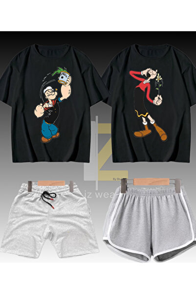 GBRO Unisex Oversize-T-Shirt & Shorts Set of 4