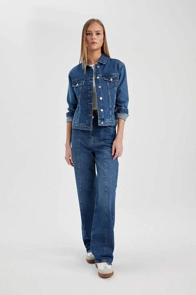 DeFacto Jachetă Jeans cu ajustare normală B9314ax24sp