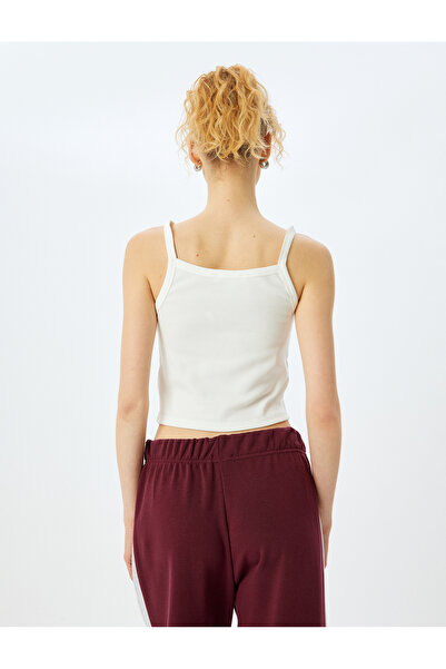 Koton Slogan Baskılı Askılı Crop Atlet