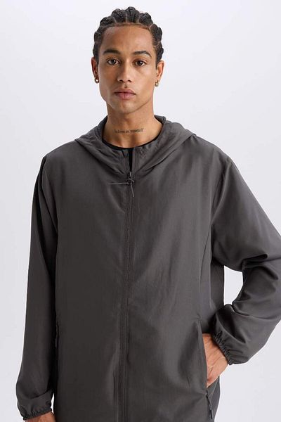 DeFacto New Season Defactofit Water Repellent Regular Fit Hooded Mesh Lined Zippered Woven