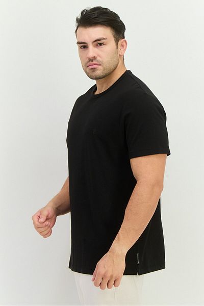 French Connection Men Crew Neck Short Sleeves Plain T-shirt, Black