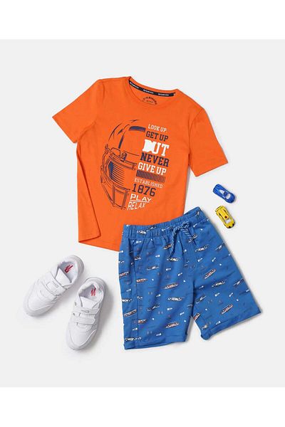 JOCKEY Young Casuals- Boys Shorts CB03-01 Blue